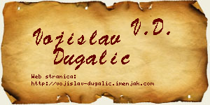 Vojislav Dugalić vizit kartica